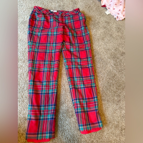 Women’s vineyard vines tartan plaid wool lined trousers sz O - Picture 1 of 6